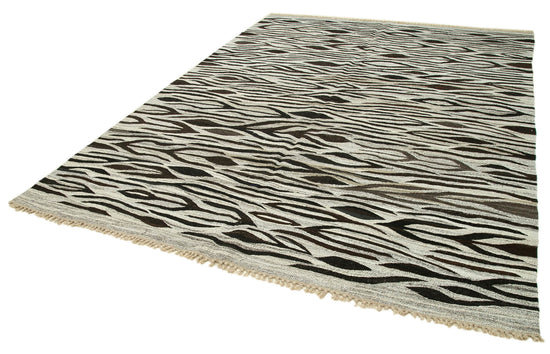 8x11 Grey Contemporary Area Rug - 35492