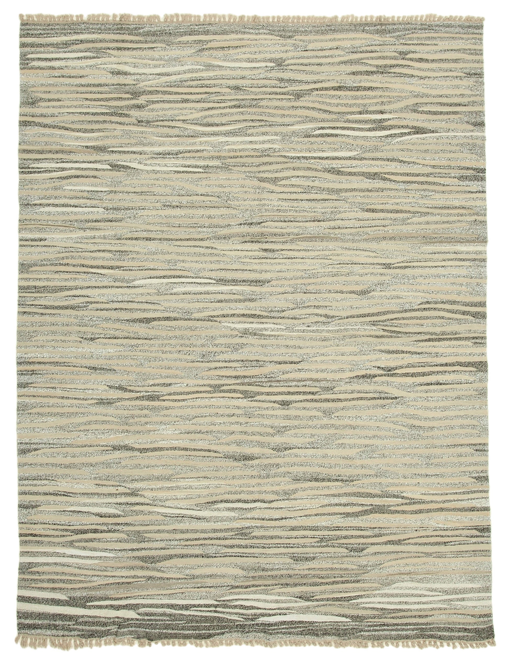8x11 Beige Contemporary Area Rug - 35494