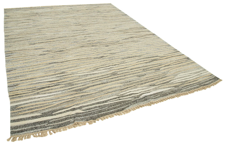 8x11 Beige Contemporary Area Rug - 35494