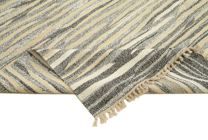 8x11 Beige Contemporary Area Rug - 35494