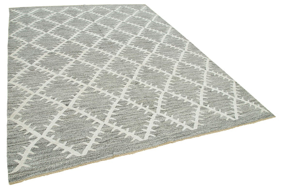 8x11 Grey Contemporary Area Rug - 35496