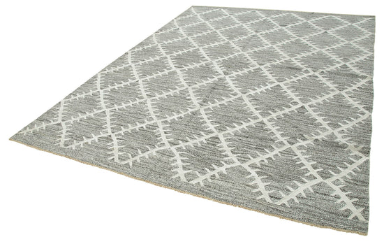 8x11 Grey Contemporary Area Rug - 35496