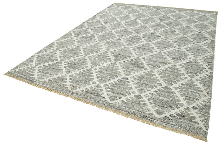 8x11 Grey Contemporary Area Rug - 35499