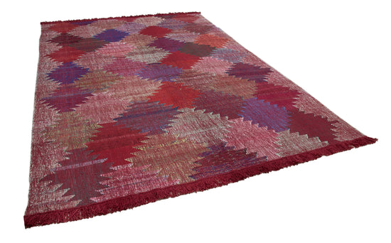 8x11 Red Contemporary Area Rug - 35505