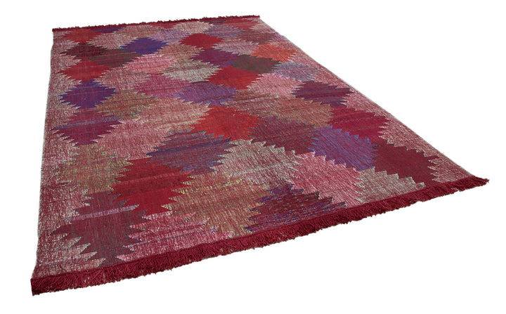 8x11 Red Contemporary Area Rug - 35505