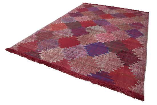 8x11 Red Contemporary Area Rug - 35505