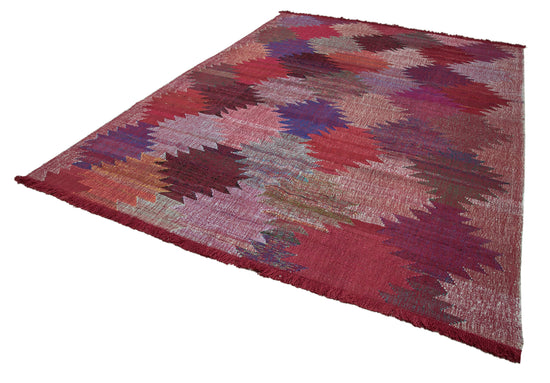8x11 Red Contemporary Area Rug - 35508