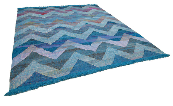 9x11 Blue Contemporary Area Rug - 35511