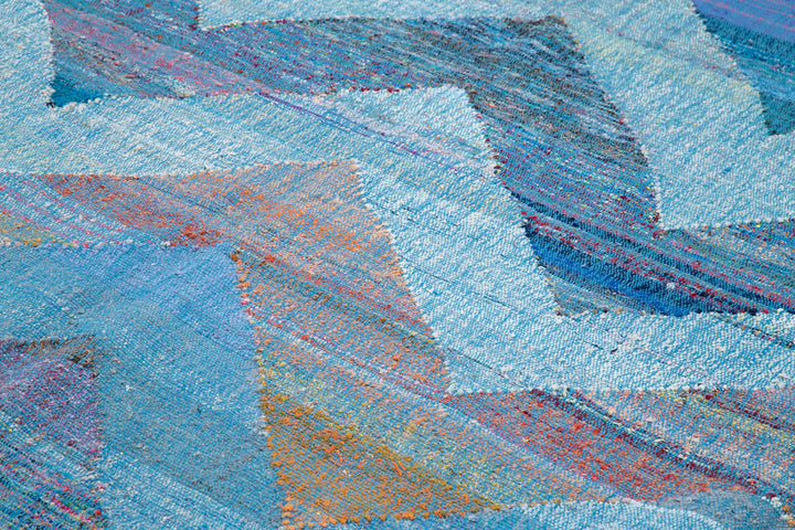 9x11 Blue Contemporary Area Rug - 35511