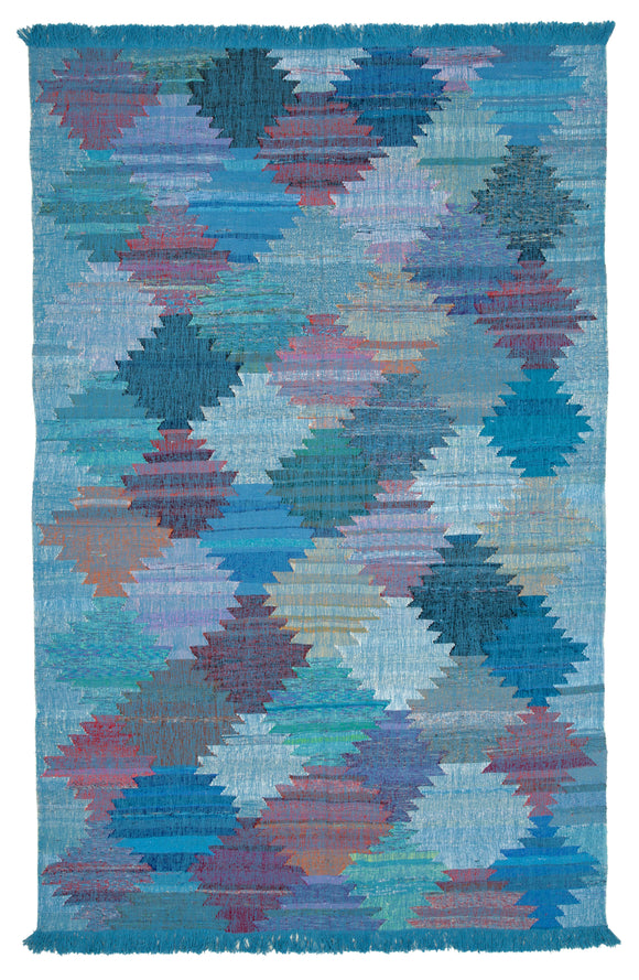 8x12 Blue Contemporary Area Rug - 35515
