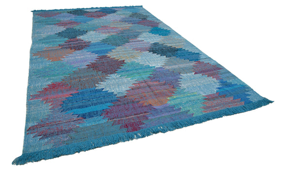 8x12 Blue Contemporary Area Rug - 35515