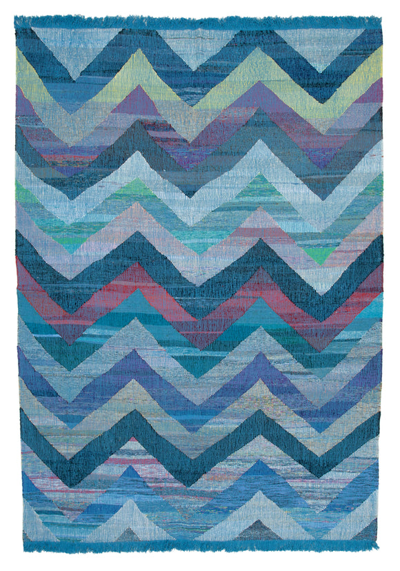 8x12 Blue Contemporary Area Rug - 35521