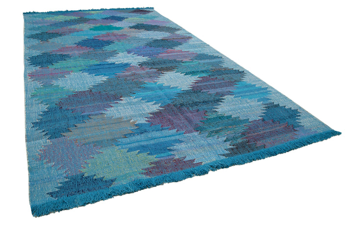 8x14 Blue Contemporary Area Rug - 35530