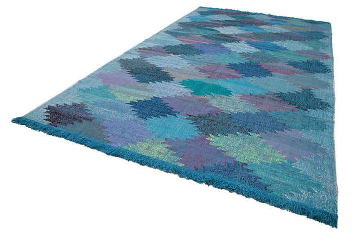 8x14 Blue Contemporary Area Rug - 35530