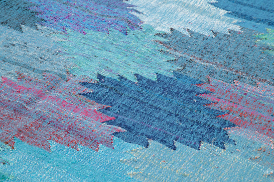 8x14 Blue Contemporary Area Rug - 35530