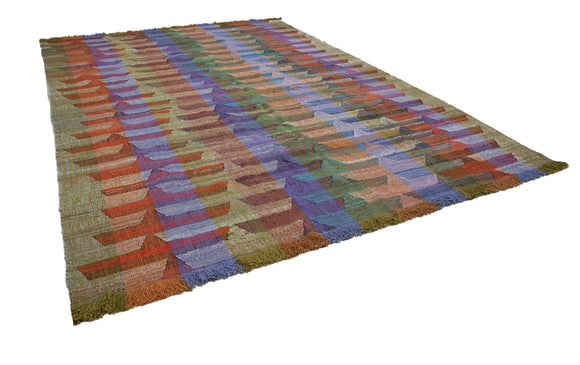 10x14 Multicolor Contemporary Area Rug - 35541