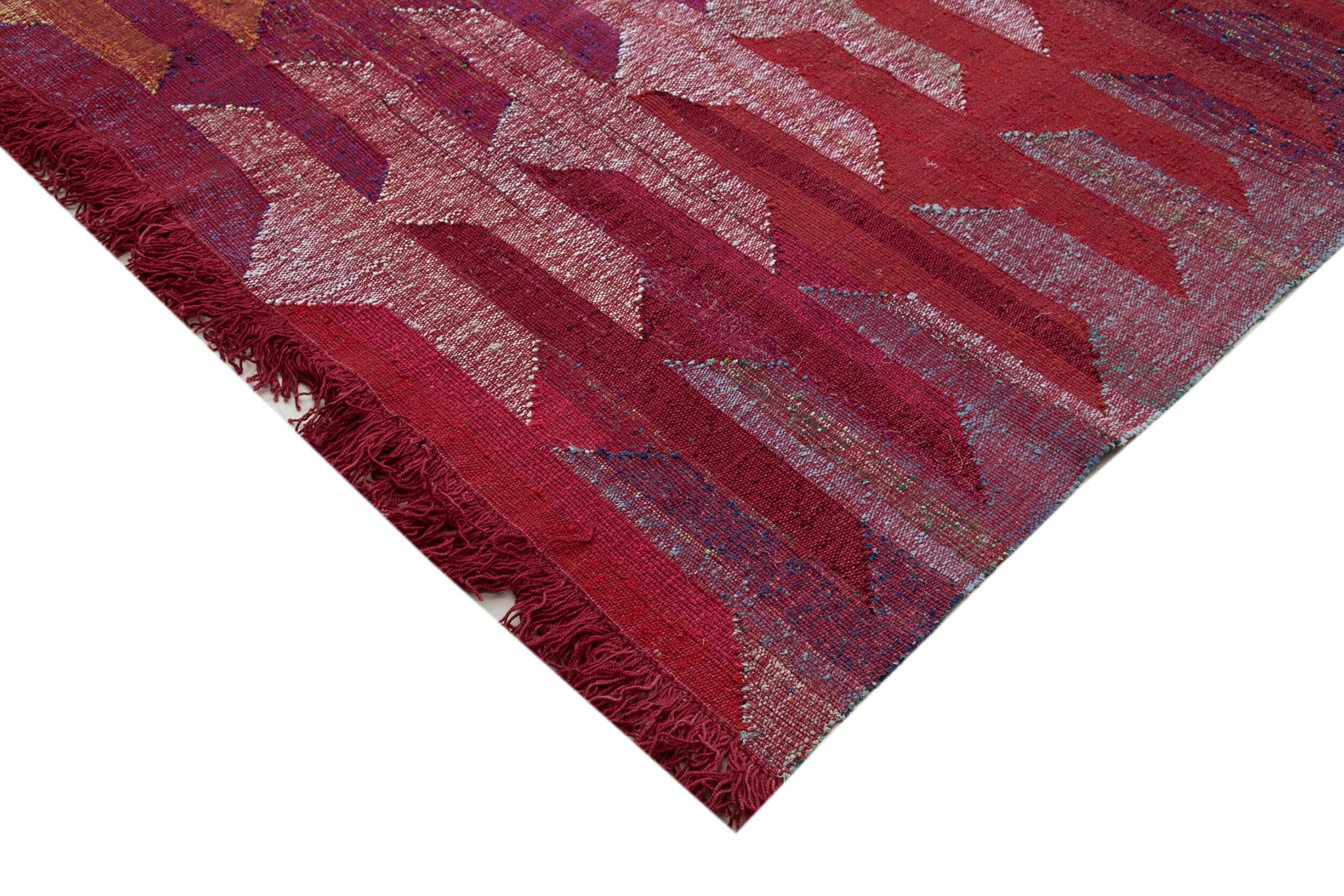 13x16 Red Turkish Geometric Wool Modern Area Rug 35543