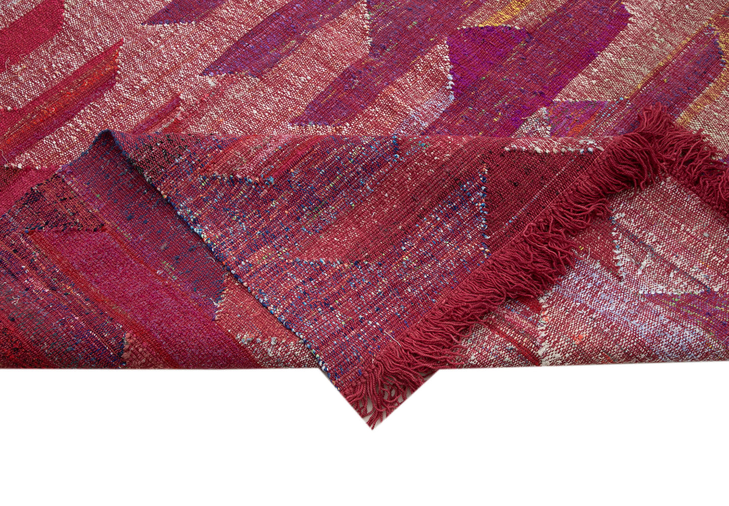 13x16 Red Turkish Geometric Wool Modern Area Rug 35543