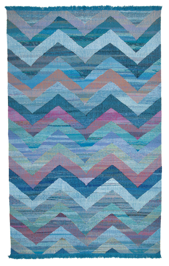 10x17 Blue Contemporary Area Rug - 35549