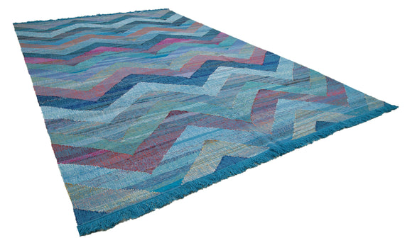 10x17 Blue Contemporary Area Rug - 35549