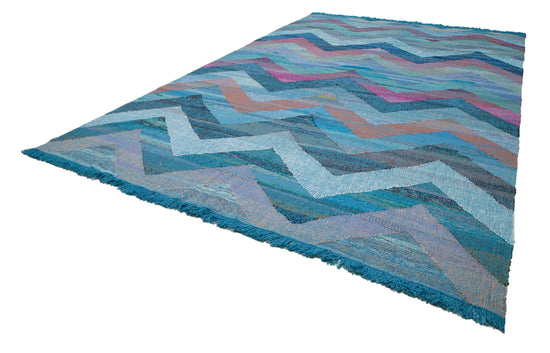 10x17 Blue Contemporary Area Rug - 35549