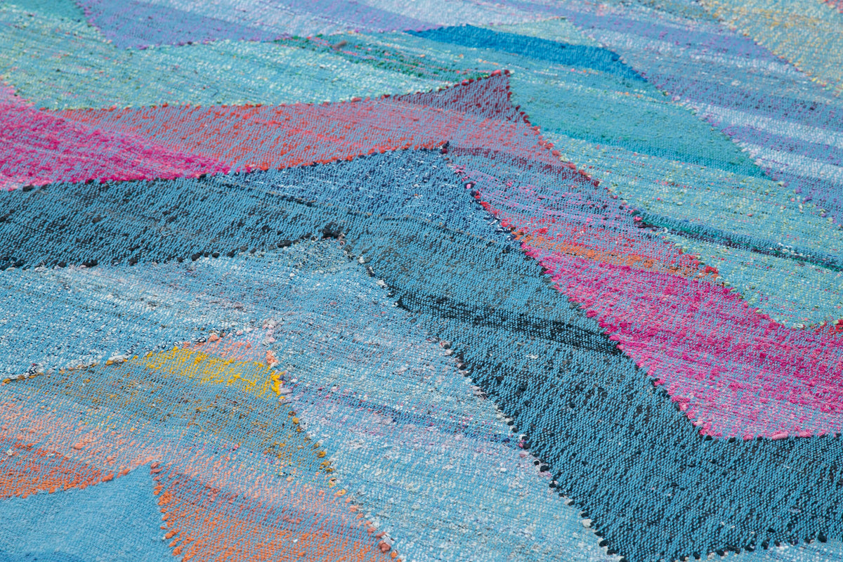 10x17 Blue Contemporary Area Rug - 35549