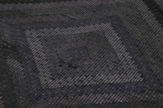 6x10 Black Vintage Turkish Kilim Rug - 35579