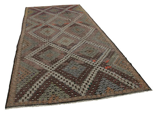 6x13 Beige Vintage Turkish Kilim Rug - 35584