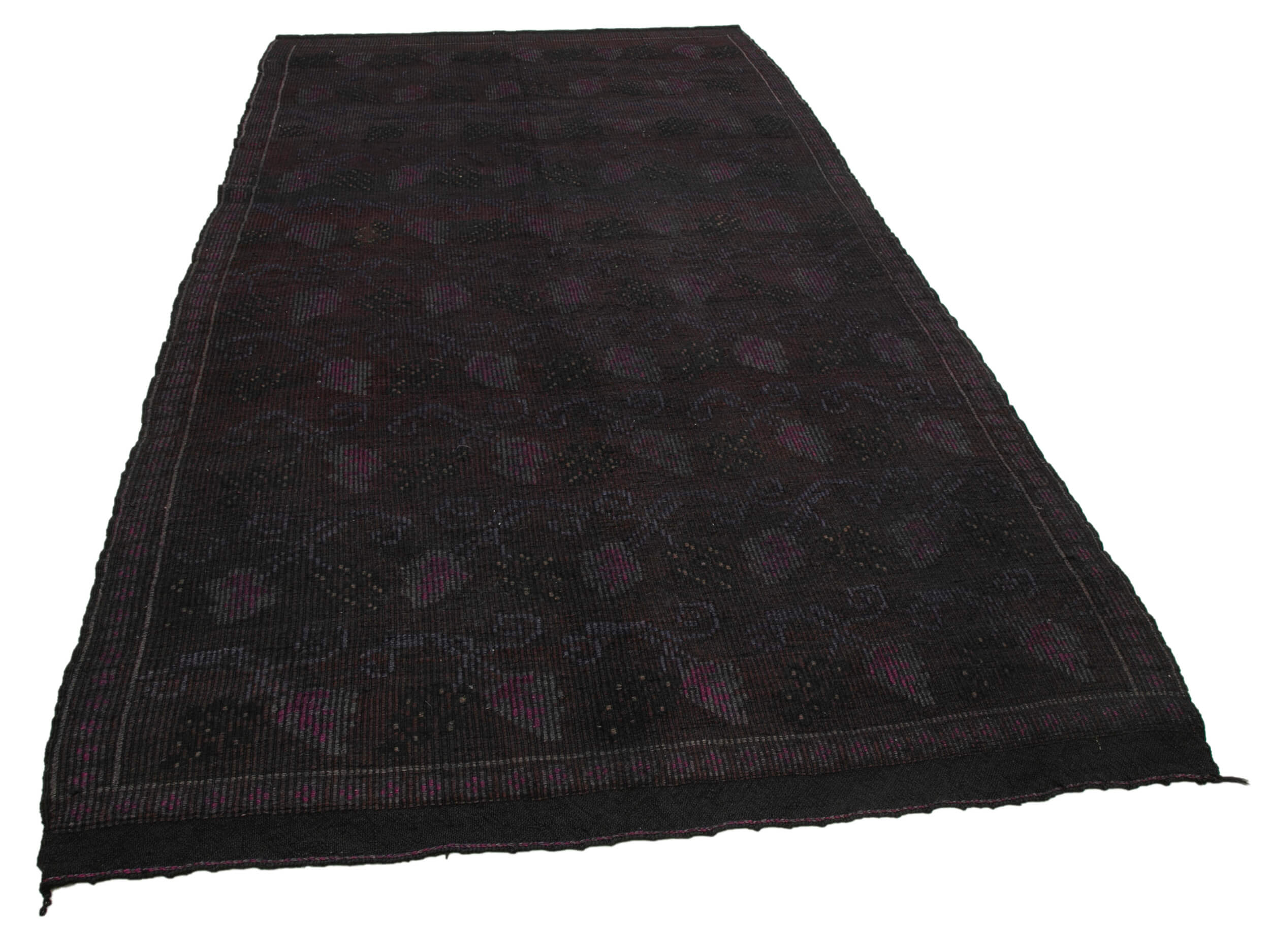 5x10 Brown Vintage Turkish Kilim Rug - 35590