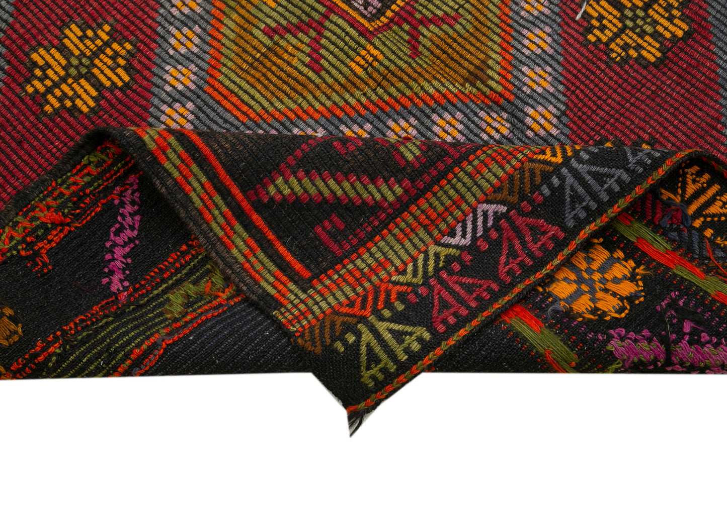 5x11 Brown Vintage Turkish Kilim Rug - 35596