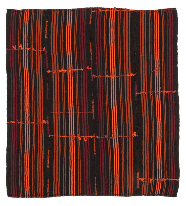 6x7 Brown Vintage Turkish Kilim Rug - 35606