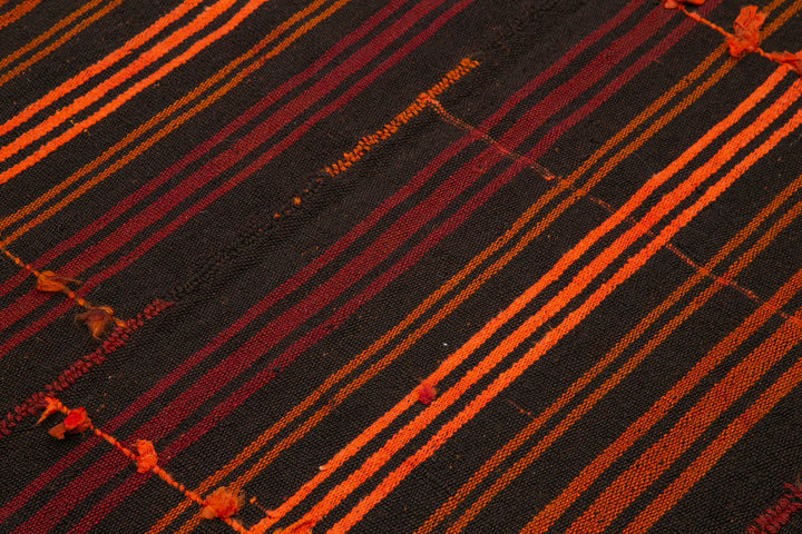 6x7 Brown Vintage Turkish Kilim Rug - 35606