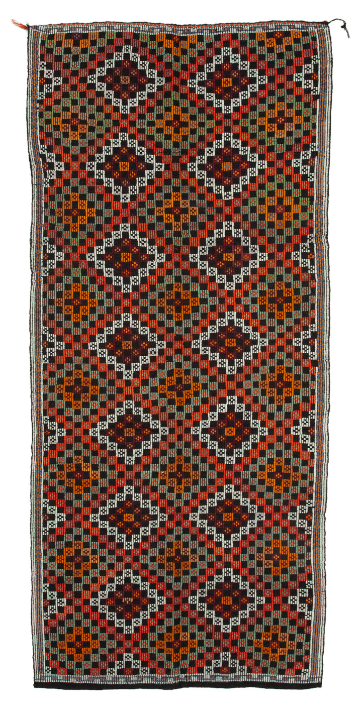 5x11 Multicolor Vintage Turkish Kilim Rug - 35607