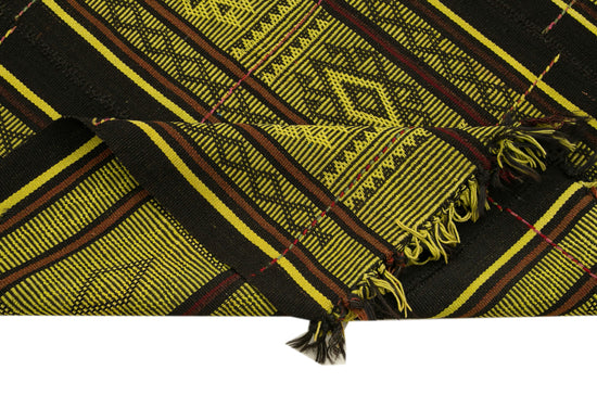 6x7 Yellow Vintage Turkish Kilim Rug - 35612