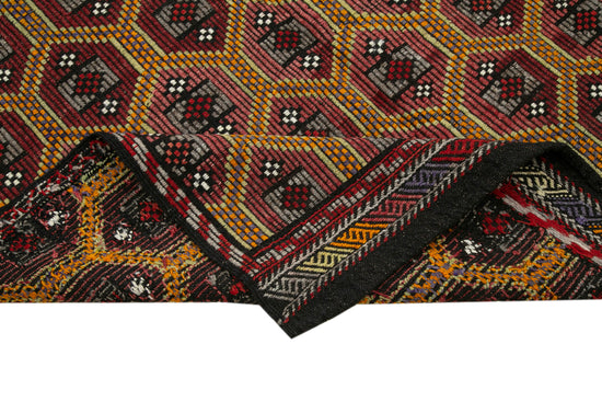 5x9 Brown Vintage Turkish Kilim Rug - 35613