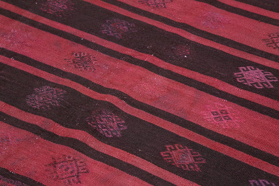 6x10 Red Vintage Turkish Kilim Rug - 35639