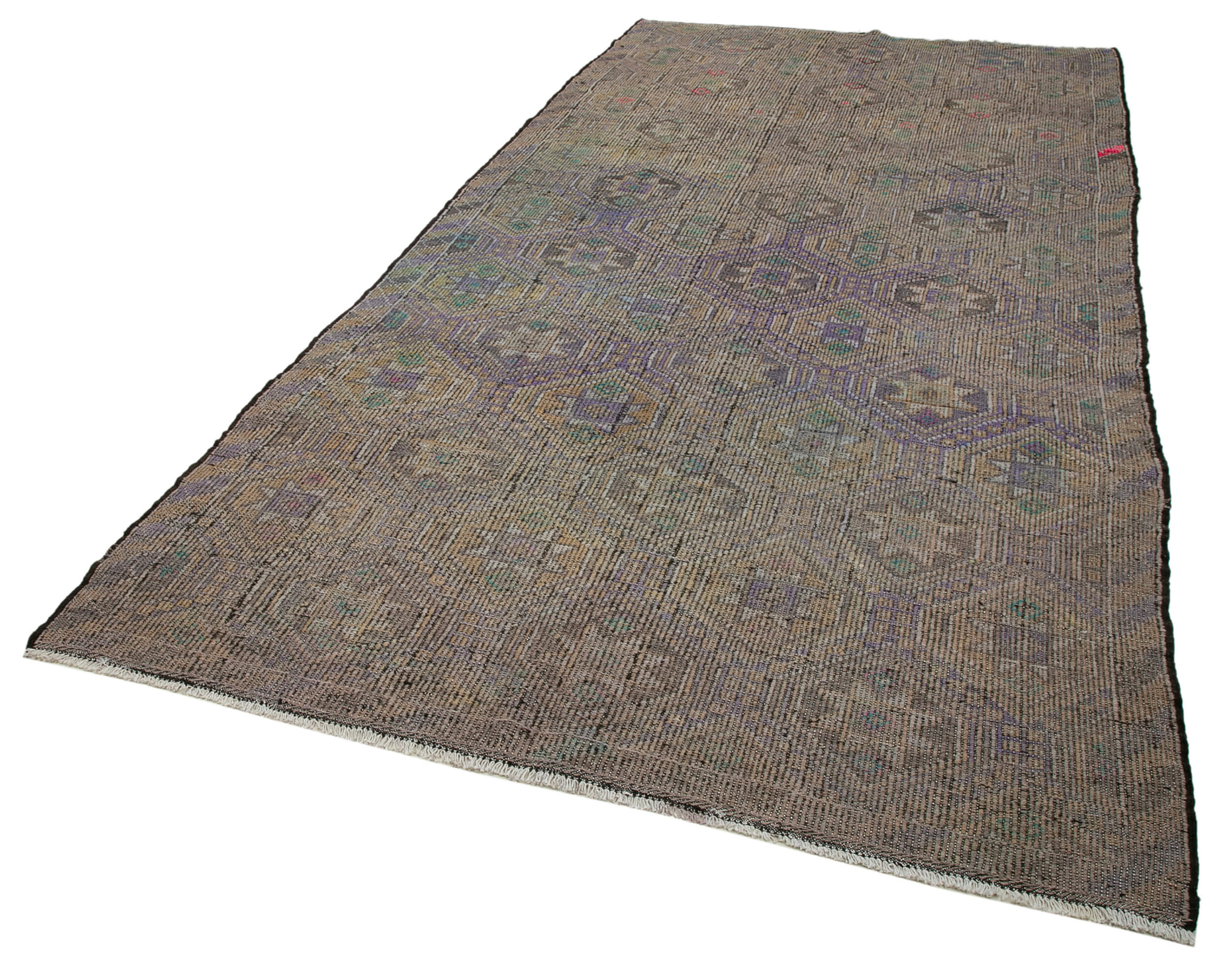 6x11 Beige Vintage Turkish Kilim Rug - 35644