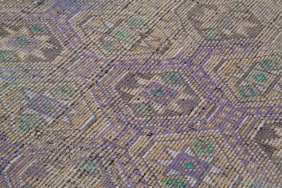 6x11 Beige Vintage Turkish Kilim Rug - 35644