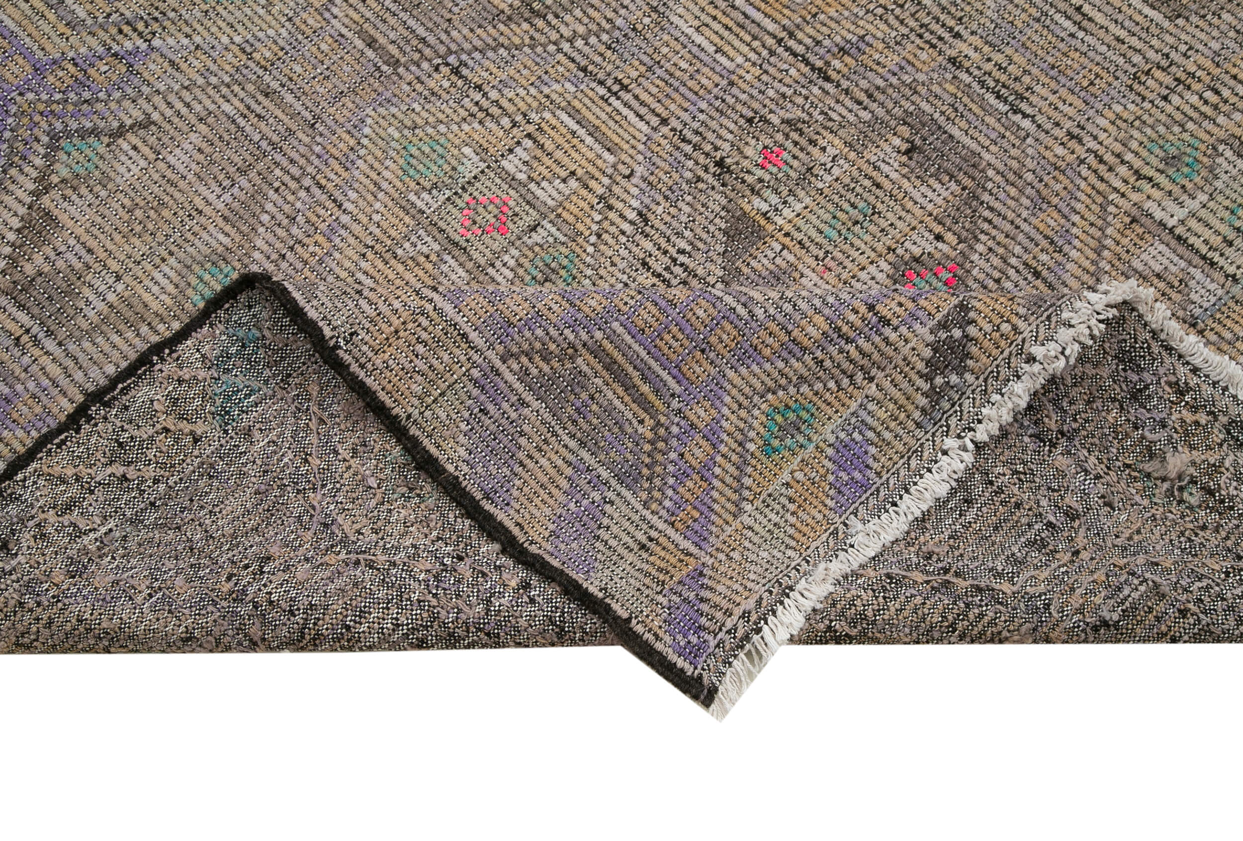 6x11 Beige Vintage Turkish Kilim Rug - 35644
