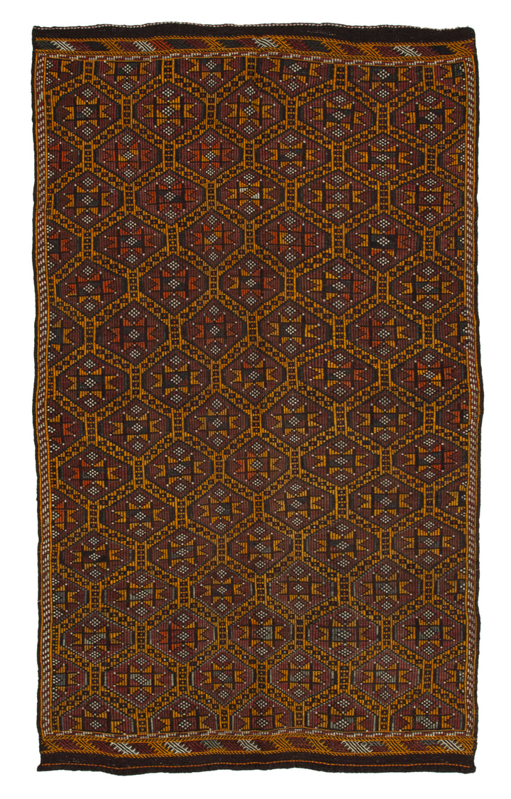 6x10 Multicolor Vintage Turkish Kilim Rug - 35649