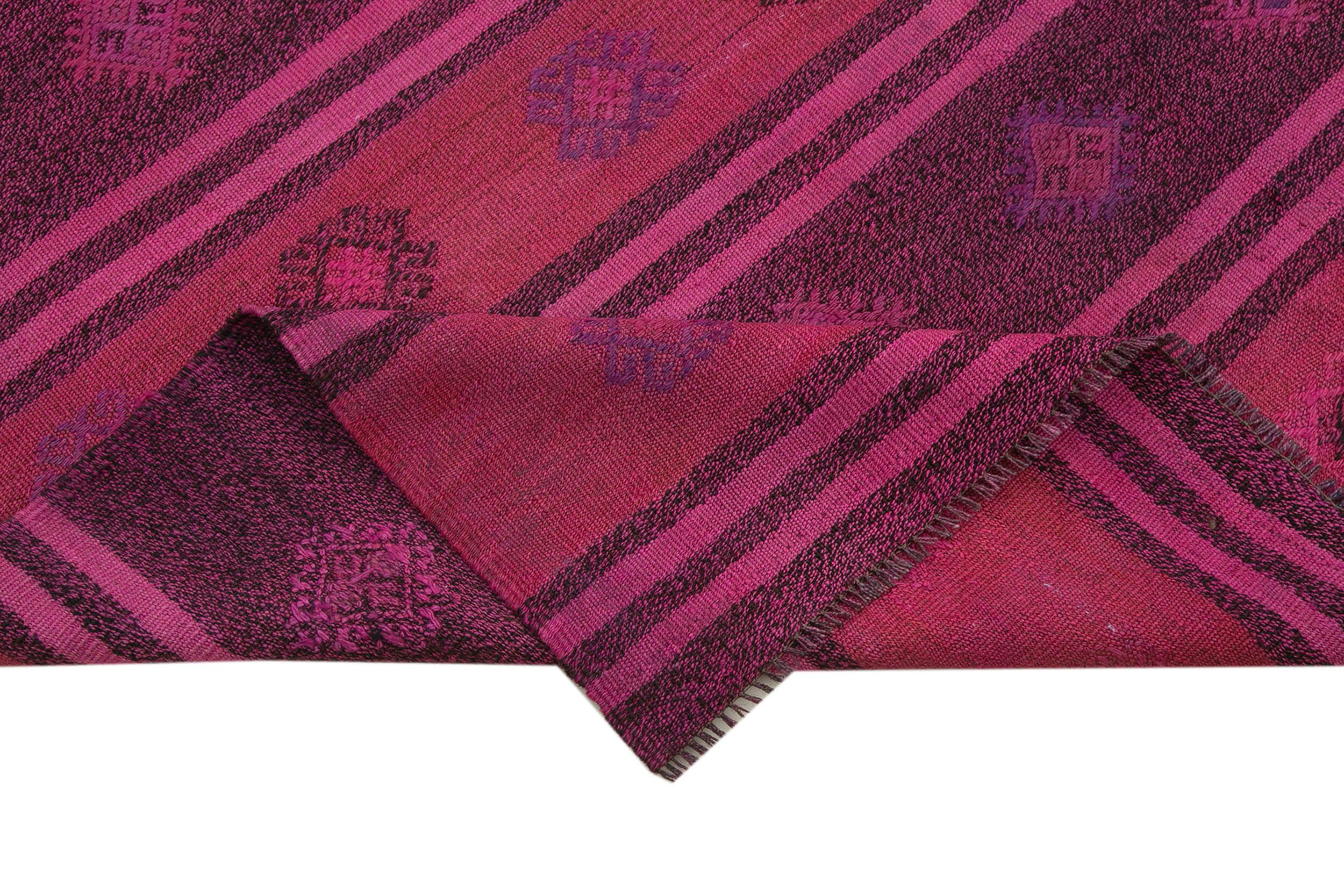 6x9 Pink Vintage Turkish Kilim Rug - 35654