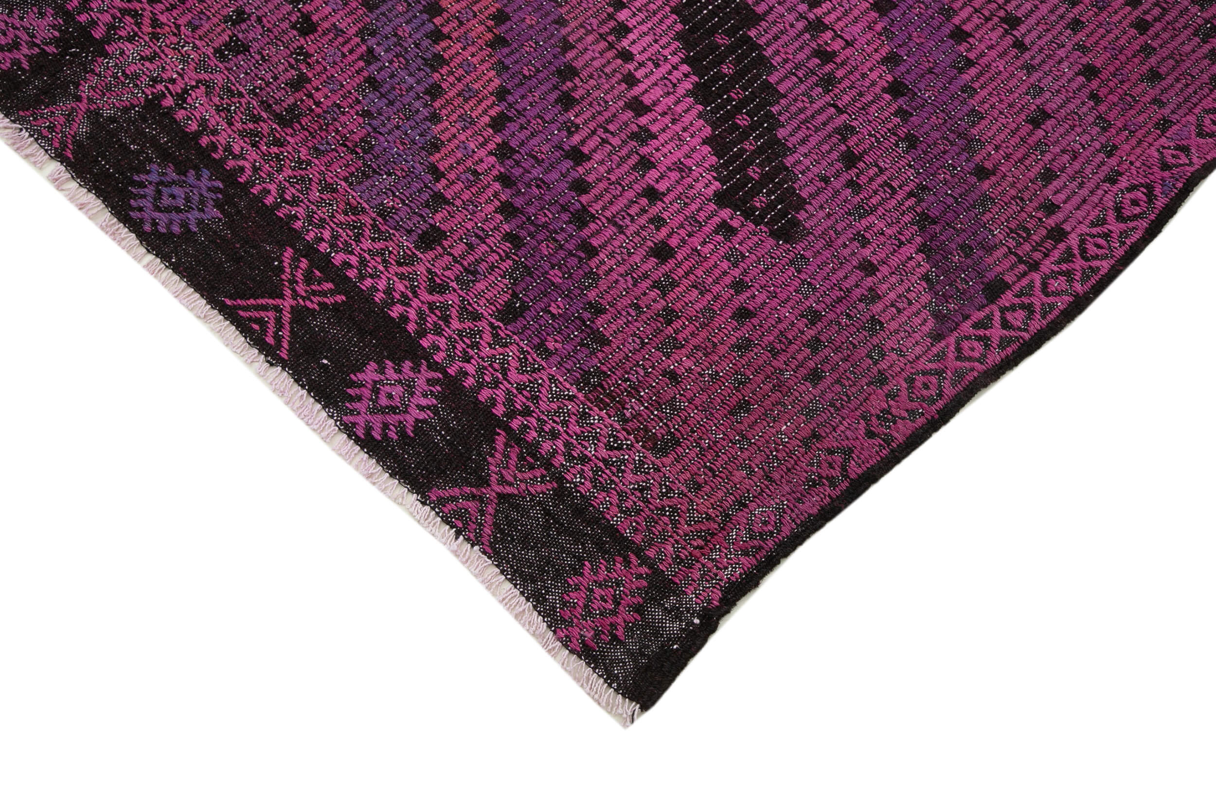 7x9 Pink Vintage Turkish Kilim Rug - 35668
