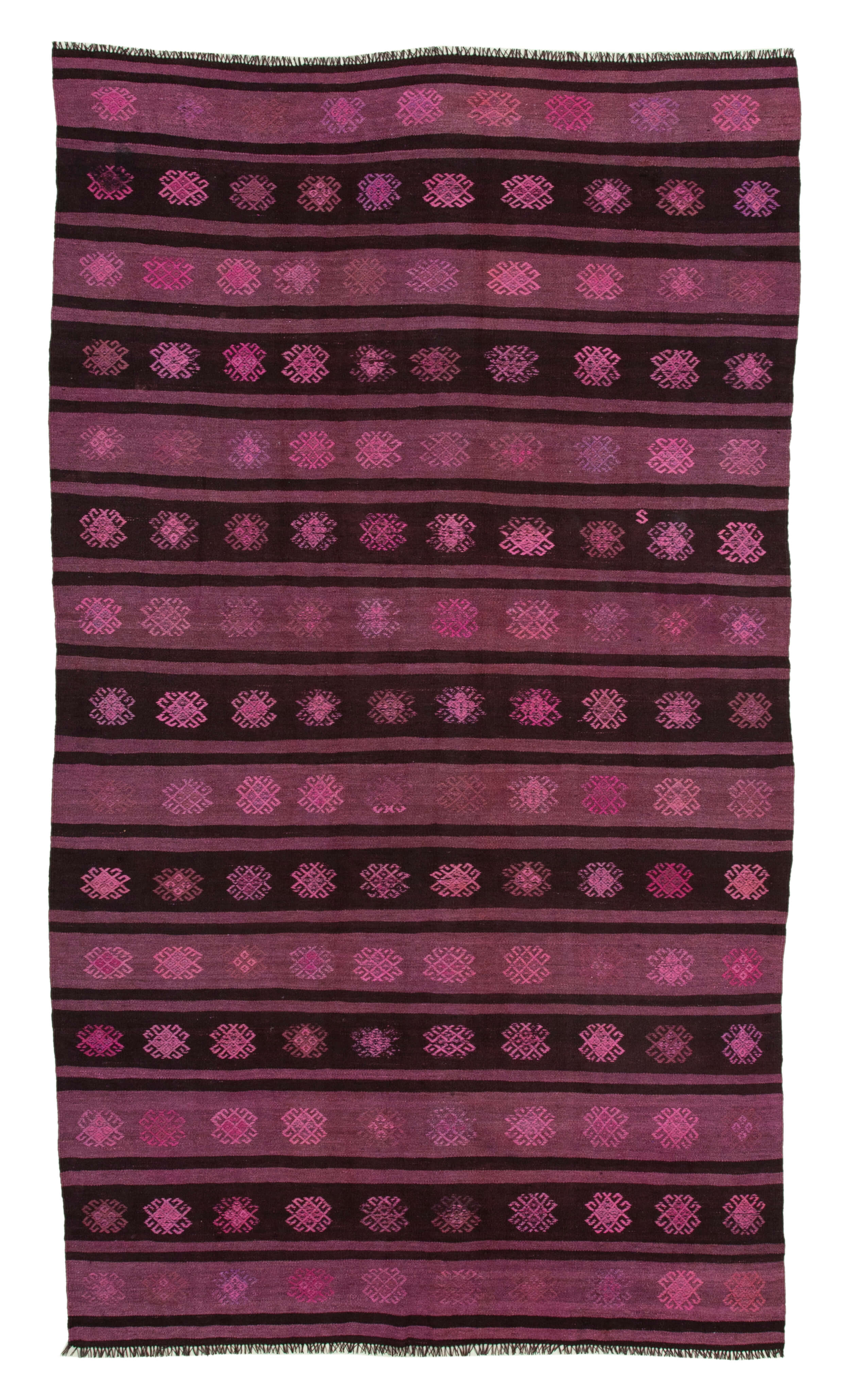 6x10 Pink Vintage Turkish Kilim Rug - 35671