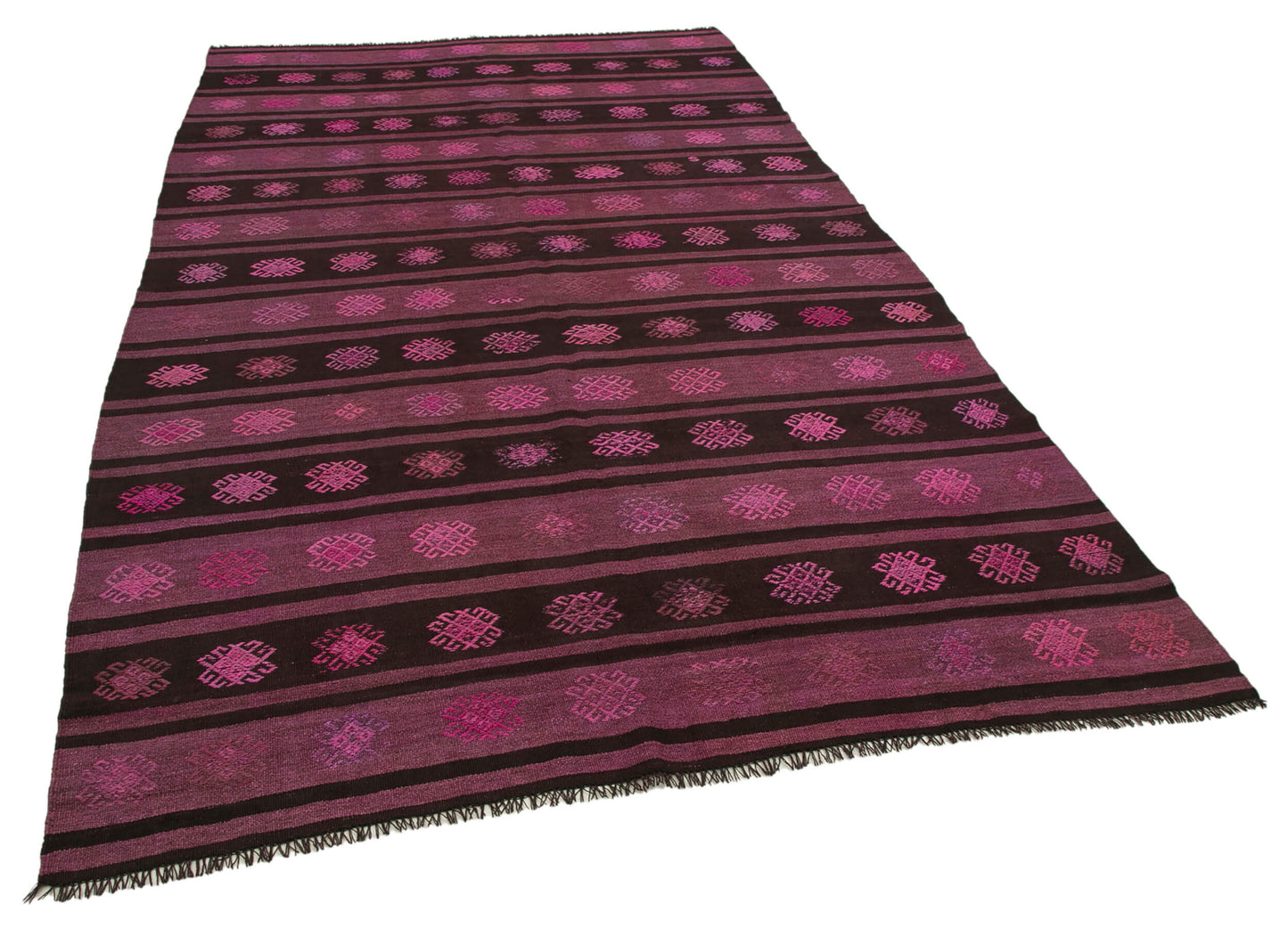 6x10 Pink Vintage Turkish Kilim Rug - 35671