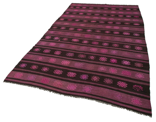 6x10 Pink Vintage Turkish Kilim Rug - 35671
