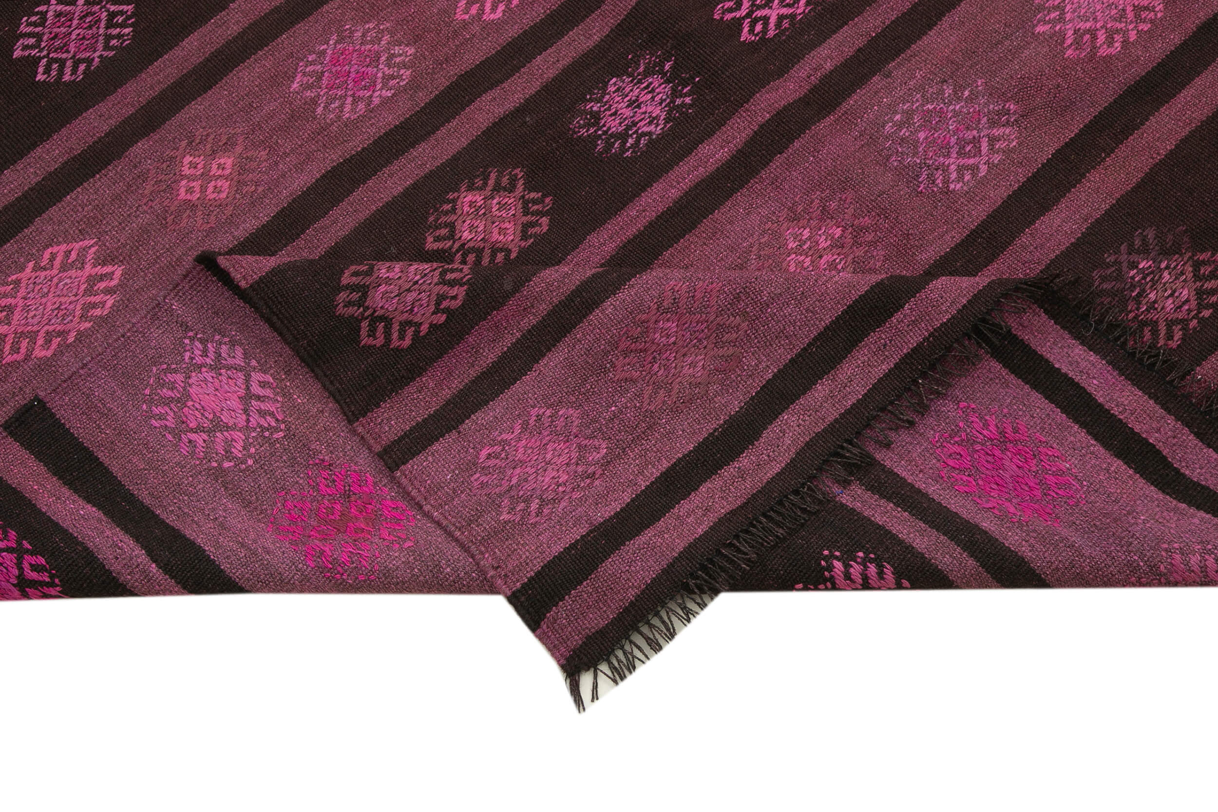 6x10 Pink Vintage Turkish Kilim Rug - 35671