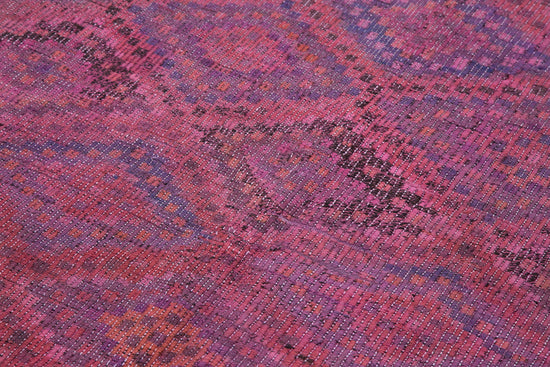 6x9 Pink Vintage Turkish Kilim Rug - 35674