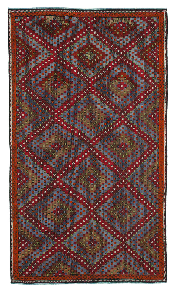 6x11 Vintage Turkish Cicim Kilim Rug - 35678