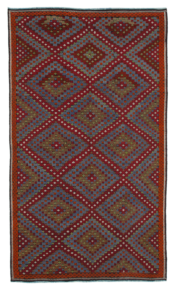6x11 Vintage Turkish Cicim Kilim Rug - 35678