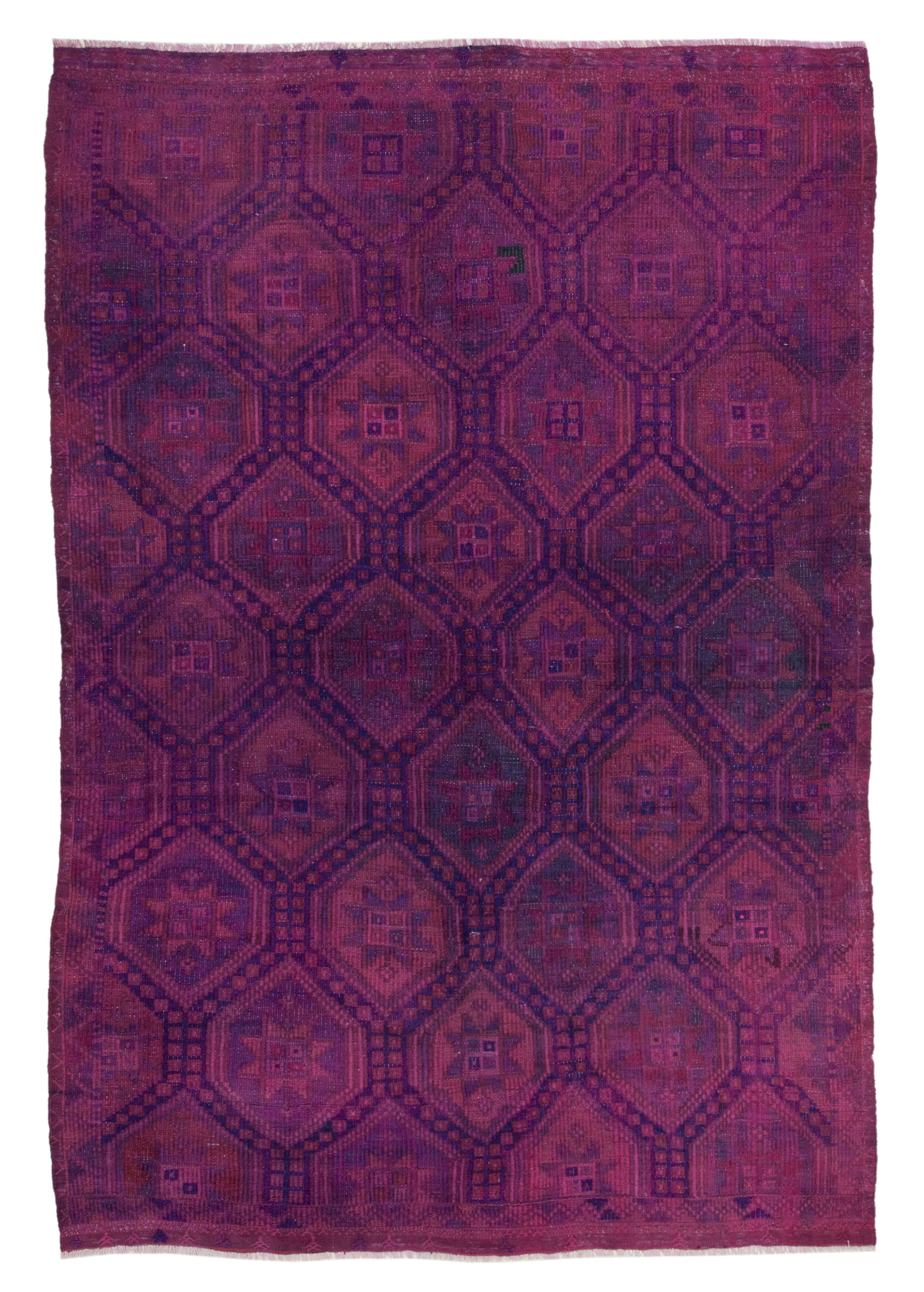 7x10 Pink Vintage Turkish Kilim Rug - 35680